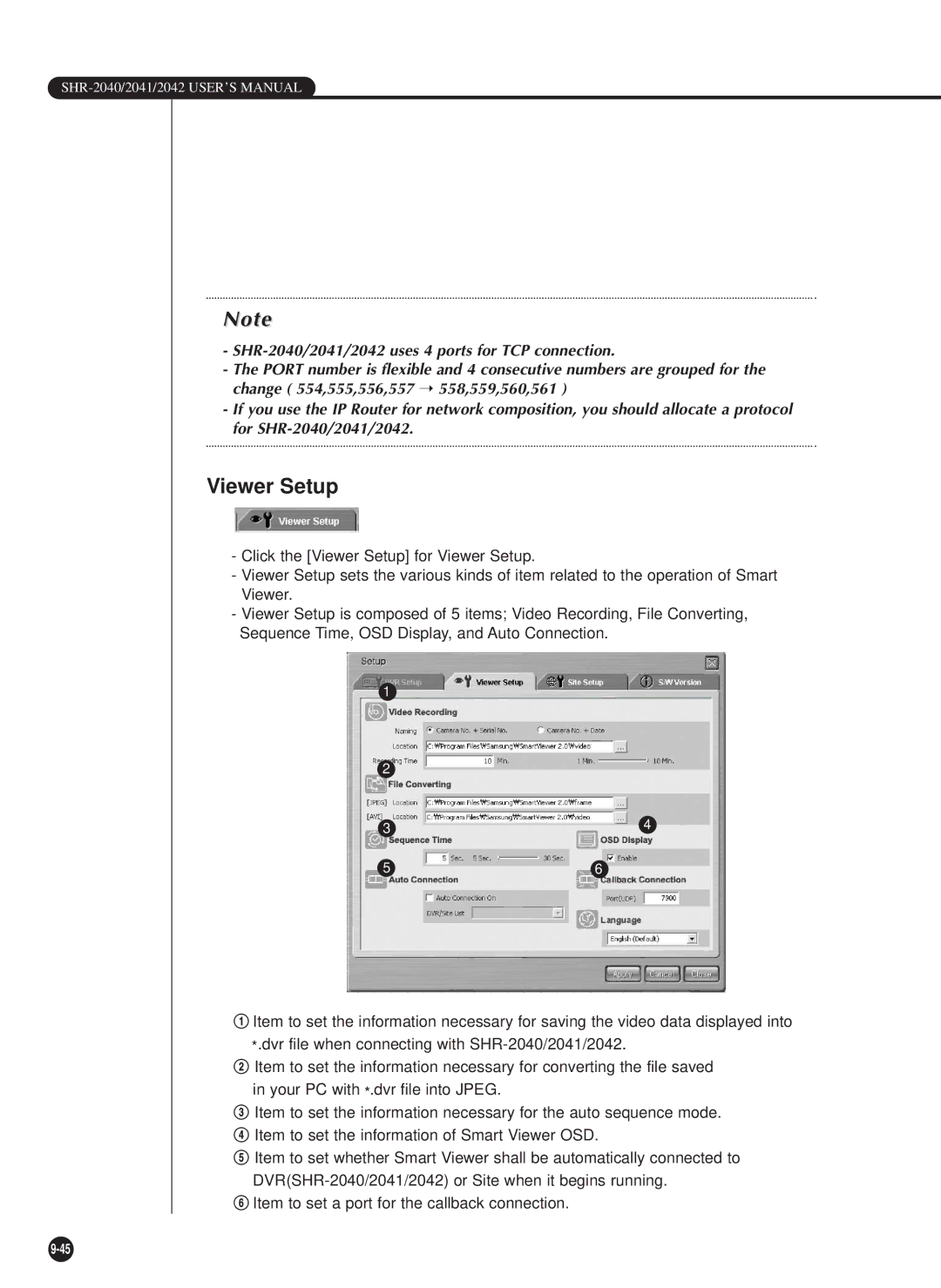 Samsung SHR-2040P/XEC, SHR-2040P/GAR, SHR-2042P, SHR-2040PX manual Viewer Setup 