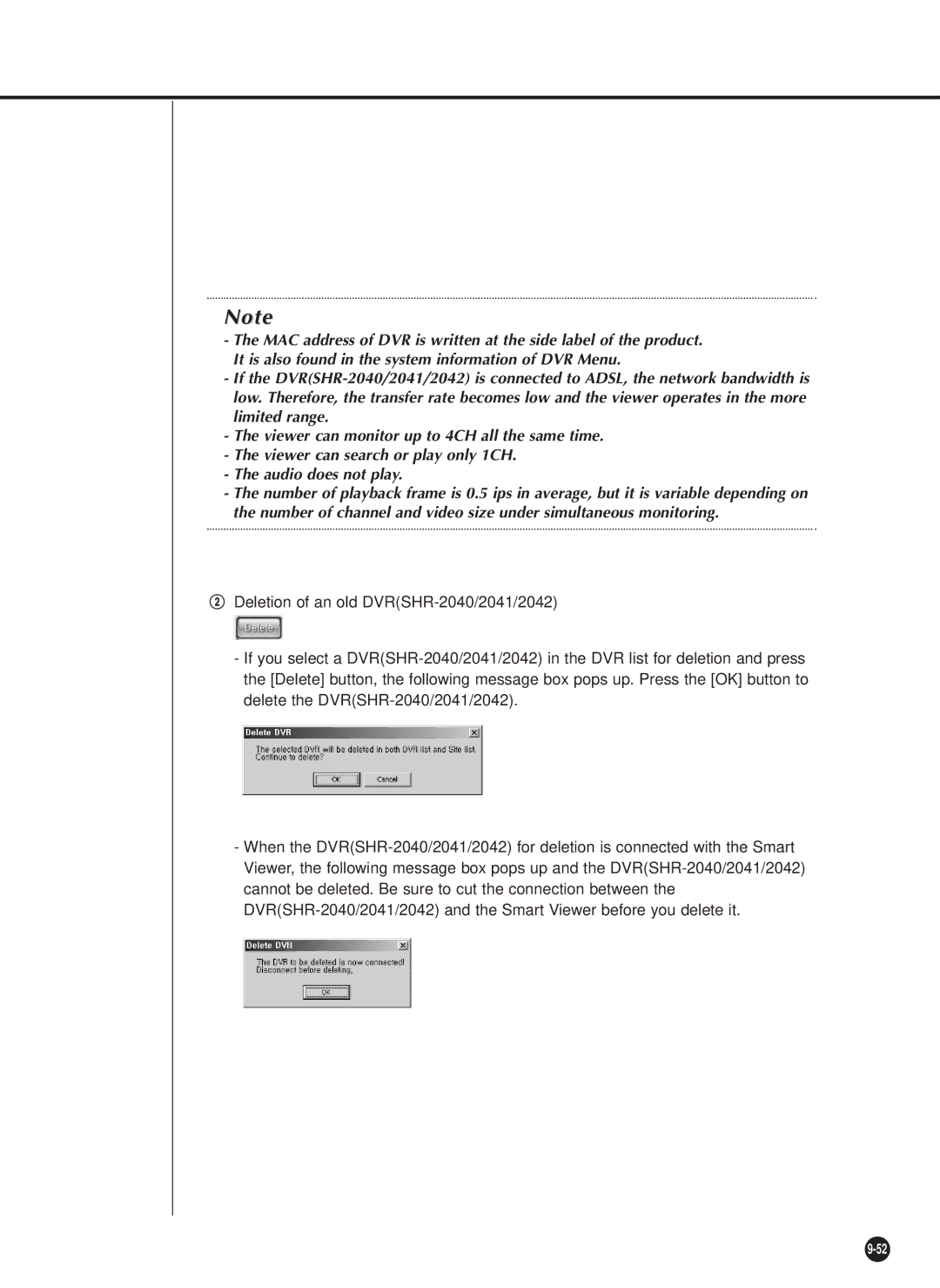 Samsung SHR-2040P/GAR, SHR-2042P, SHR-2040PX, SHR-2040P/XEC manual 