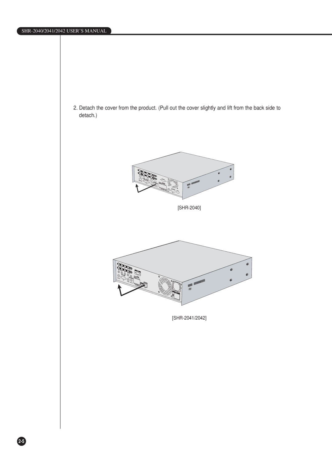 Samsung SHR-2040P/GAR, SHR-2042P, SHR-2040PX, SHR-2040P/XEC manual SHR-2040 SHR-2041/2042 