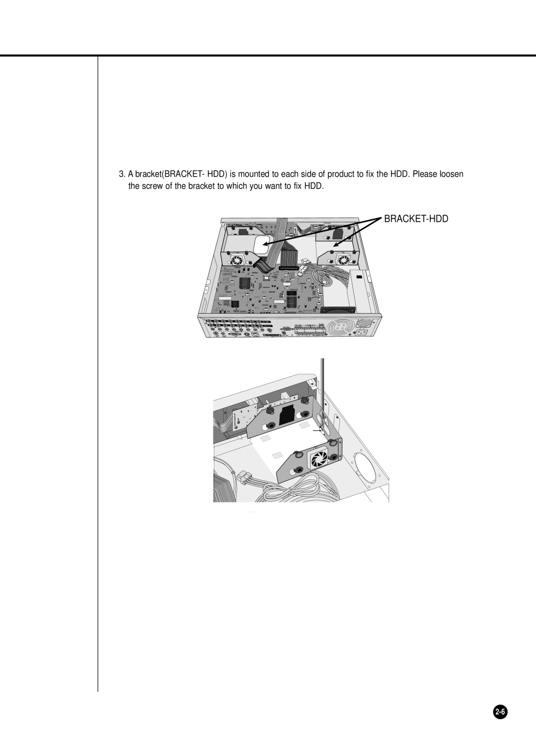 Samsung SHR-2042P, SHR-2040P/GAR, SHR-2040PX, SHR-2040P/XEC manual Bracket-Hdd 