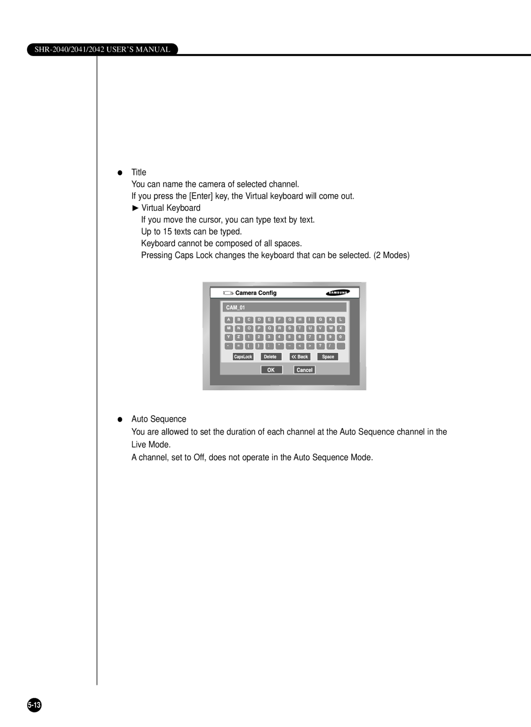 Samsung SHR-2040P/GAR, SHR-2042P, SHR-2040PX, SHR-2040P/XEC manual SHR-2040/2041/2042 USER’S Manual 