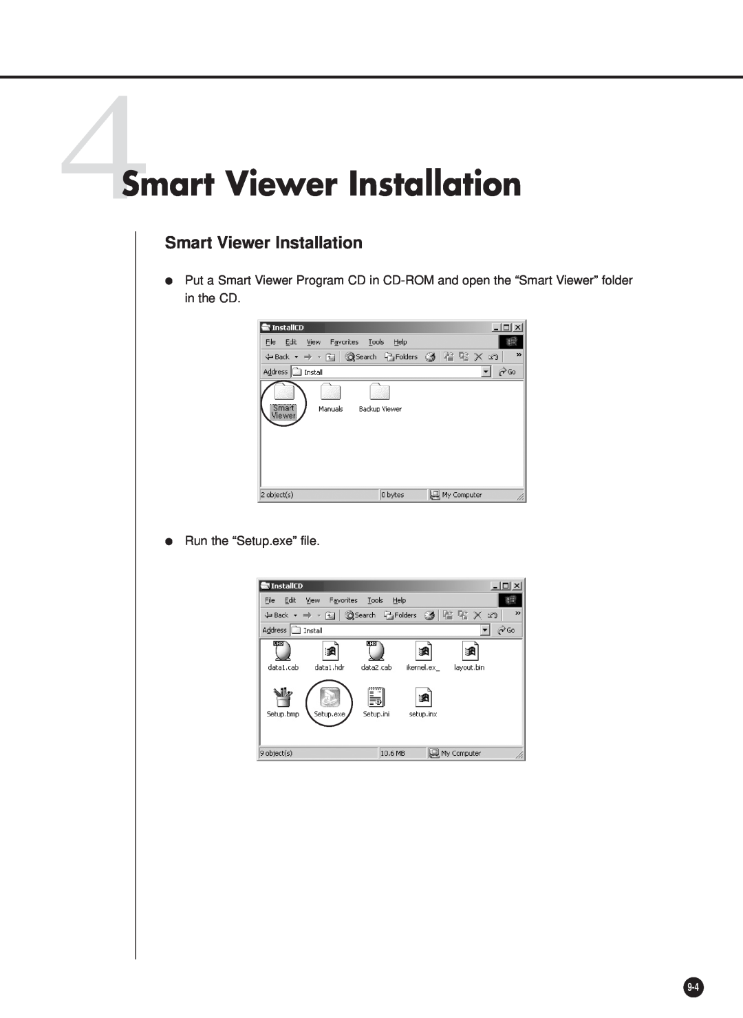 Samsung SHR-2040PX, SHR-2040P/GAR, SHR-2042P, SHR-2040P/XEC manual 4Smart Viewer Installation 
