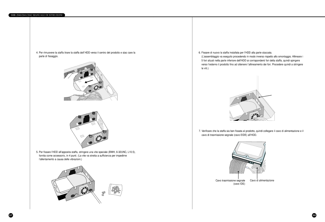 Samsung SHR-2040P/GAR, SHR-2042P, SHR-2040PX manual Segnale, Cavo IDE 