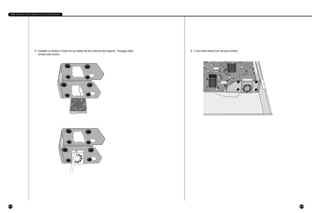 Samsung SHR-2040PX, SHR-2040P/GAR, SHR-2042P manual SHR-2040/2041/2042 Manuale DI Istruzioni 