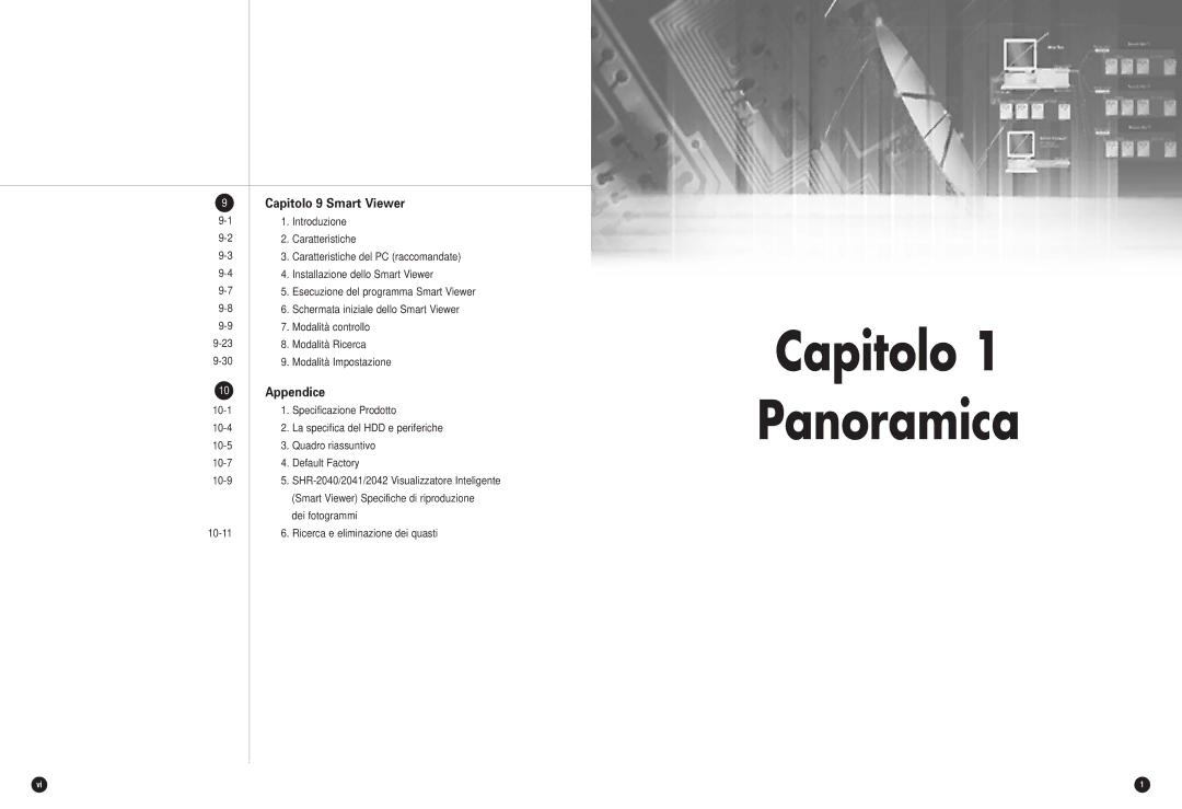 Samsung SHR-2040P Capitolo Panoramica, 10-1 10-4 10-5 10-7 10-9 10-11, Dei fotogrammi Ricerca e eliminazione dei quasti 