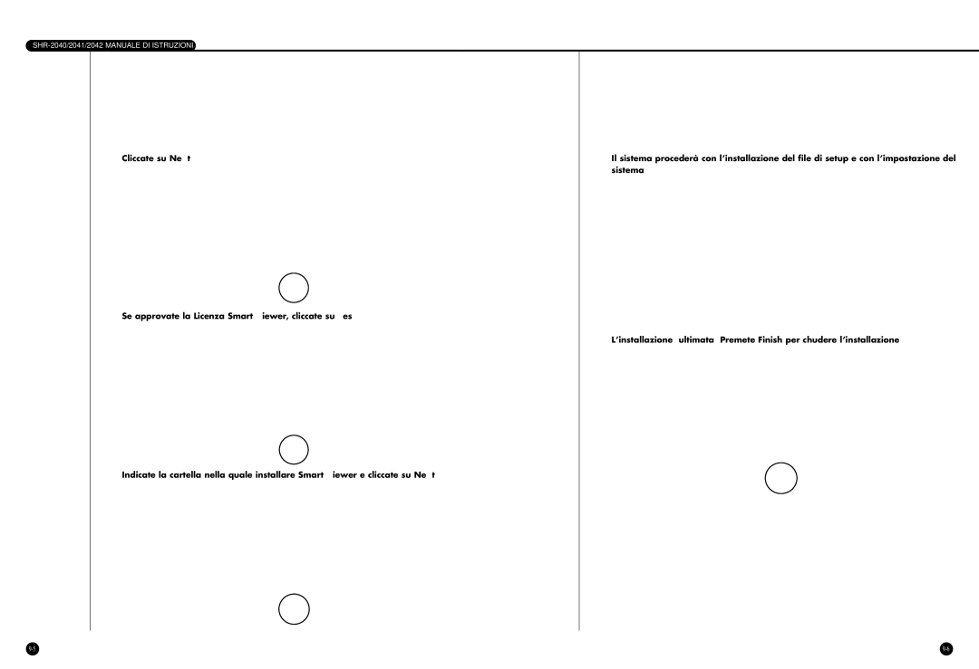 Samsung SHR-2040PX, SHR-2040P/GAR, SHR-2042P manual SHR-2040/2041/2042 Manuale DI Istruzioni 