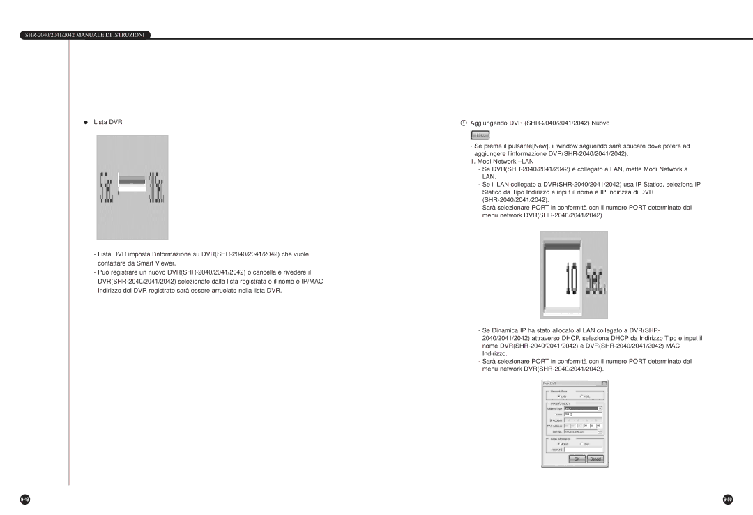 Samsung SHR-2040P/GAR, SHR-2042P, SHR-2040PX manual SHR-2040/2041/2042 Manuale DI Istruzioni 