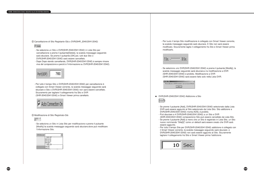 Samsung SHR-2040P/GAR, SHR-2042P, SHR-2040PX manual SHR-2040/2041/2042 Manuale DI Istruzioni 