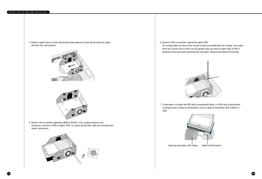 Samsung SHR-2040P/GAR, SHR-2042P, SHR-2040P/XEC manual Cable 