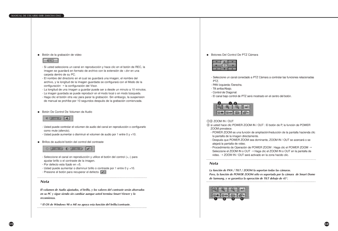 Samsung SHR-2042P, SHR-2040P/GAR, SHR-2040P/XEC manual @ Zoom in / OUT 