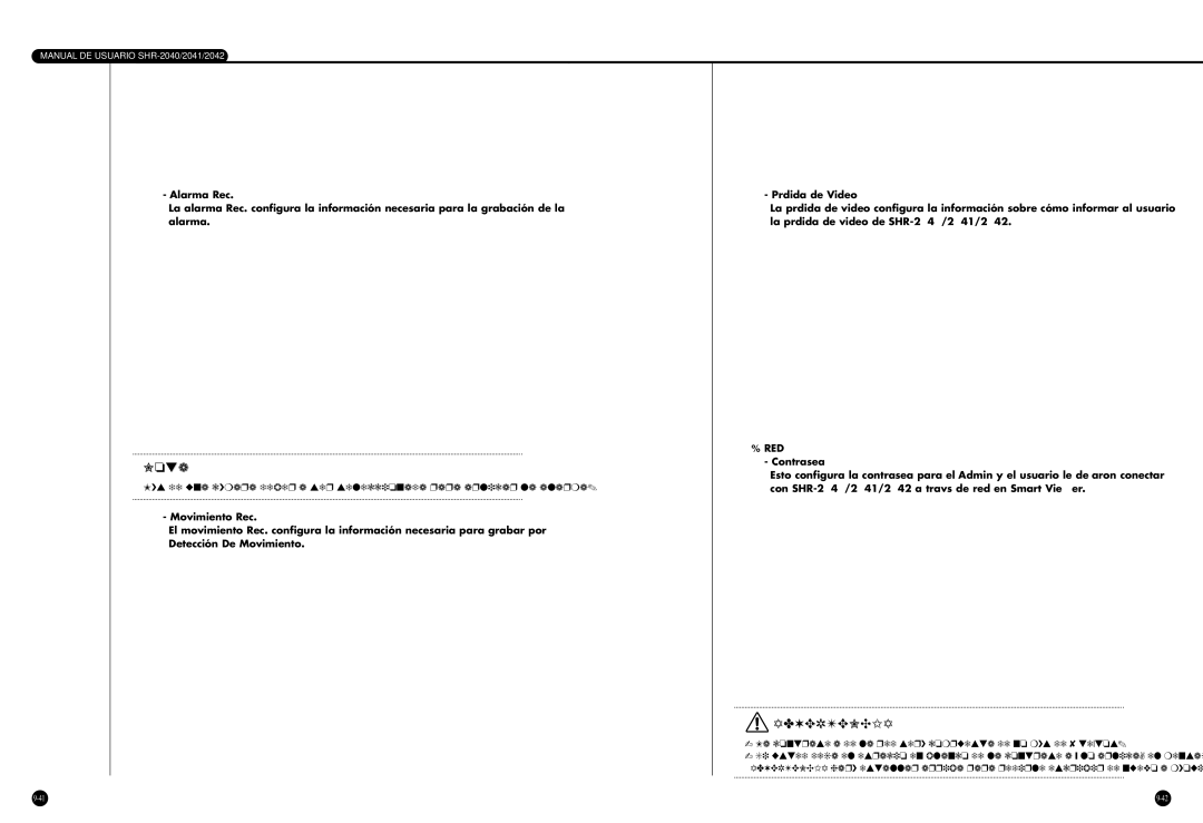 Samsung SHR-2040P/GAR, SHR-2042P, SHR-2040P/XEC manual La contraseña de la red será compuesta de no más de 8 textos 