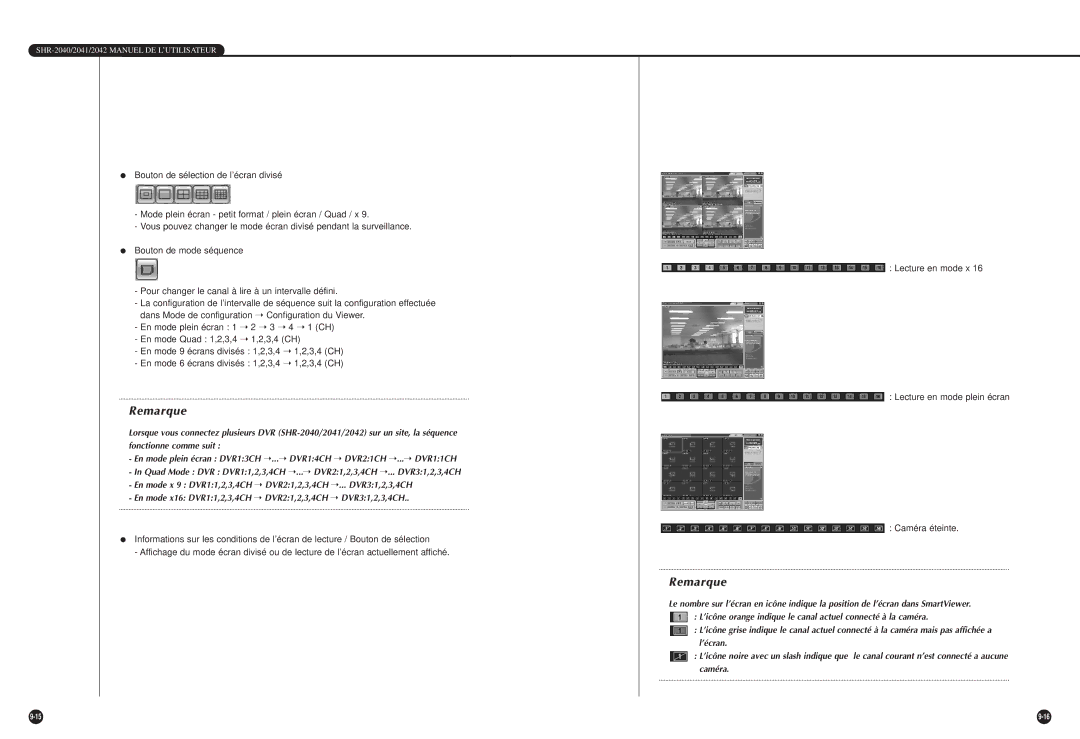 Samsung SHR-2040P/GAR, SHR-2042P manual Remarque 