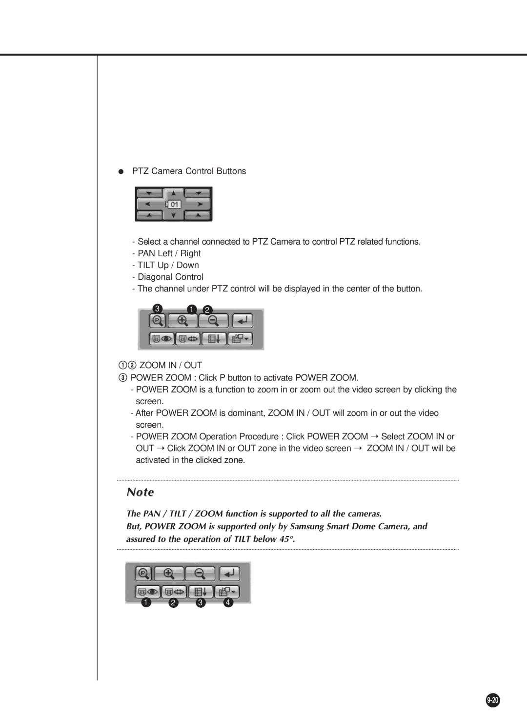 Samsung SHR-2042P, SHR-2040PX, SHR-2040P/XEC manual @ Zoom in / OUT 