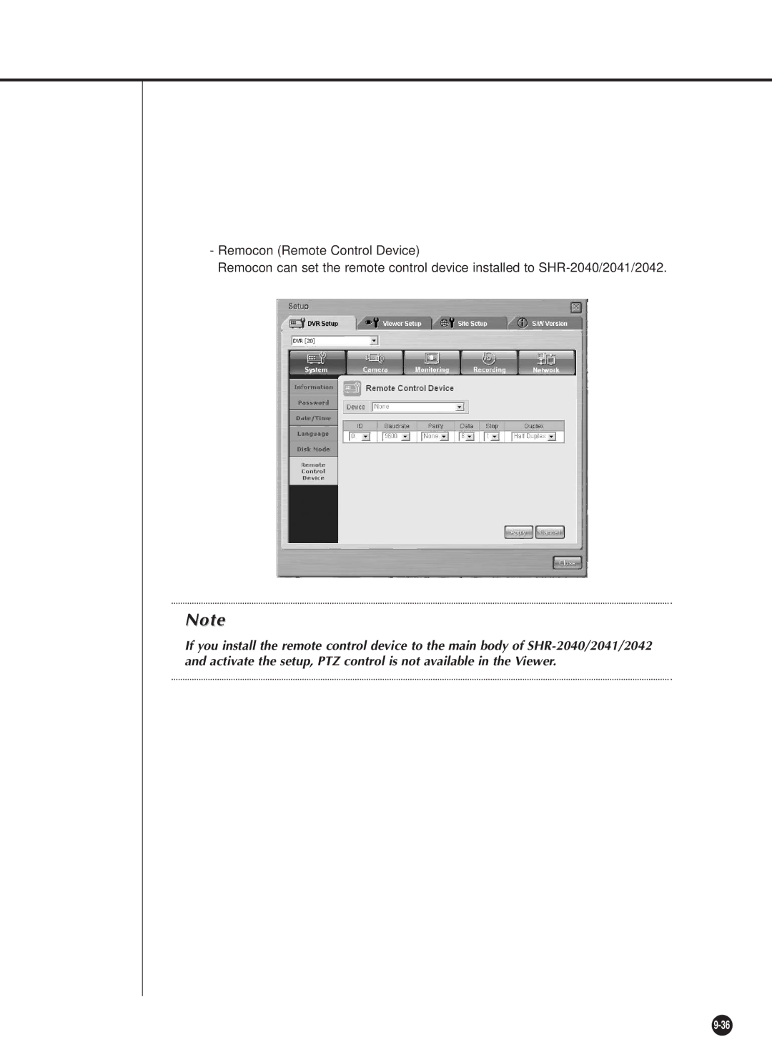 Samsung SHR-2042P, SHR-2040PX, SHR-2040P/XEC manual 