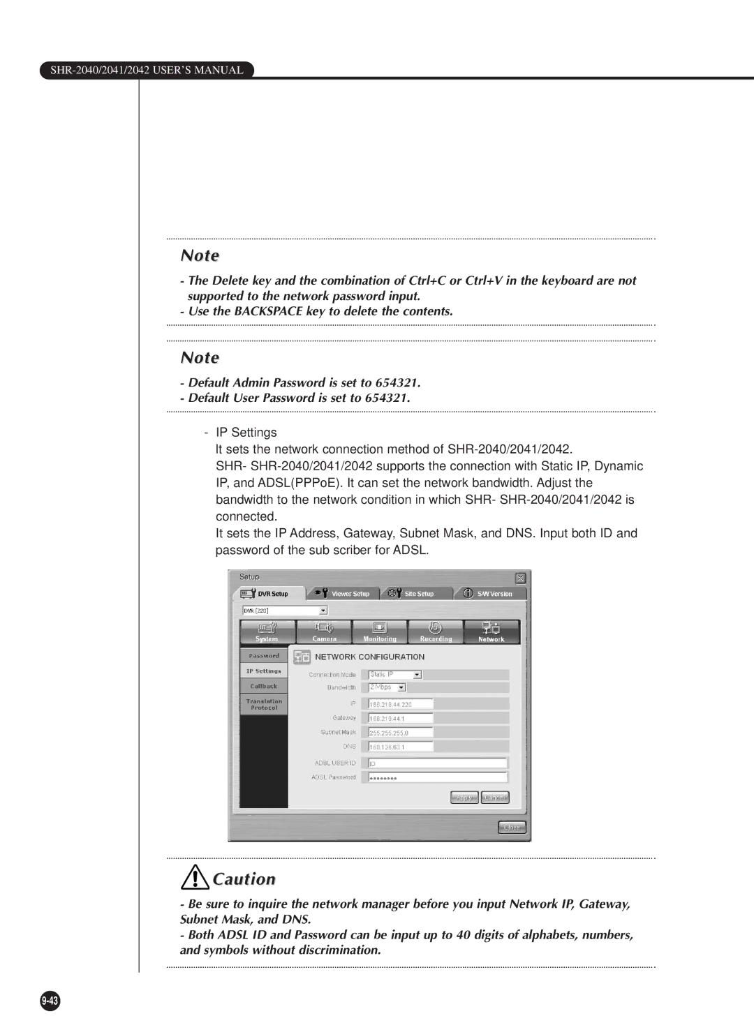 Samsung SHR-2040P/XEC, SHR-2042P, SHR-2040PX manual SHR-2040/2041/2042 USER’S Manual 