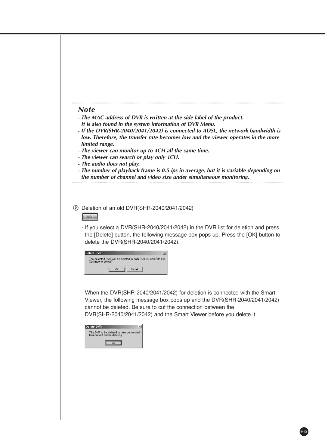 Samsung SHR-2042P, SHR-2040PX, SHR-2040P/XEC manual 