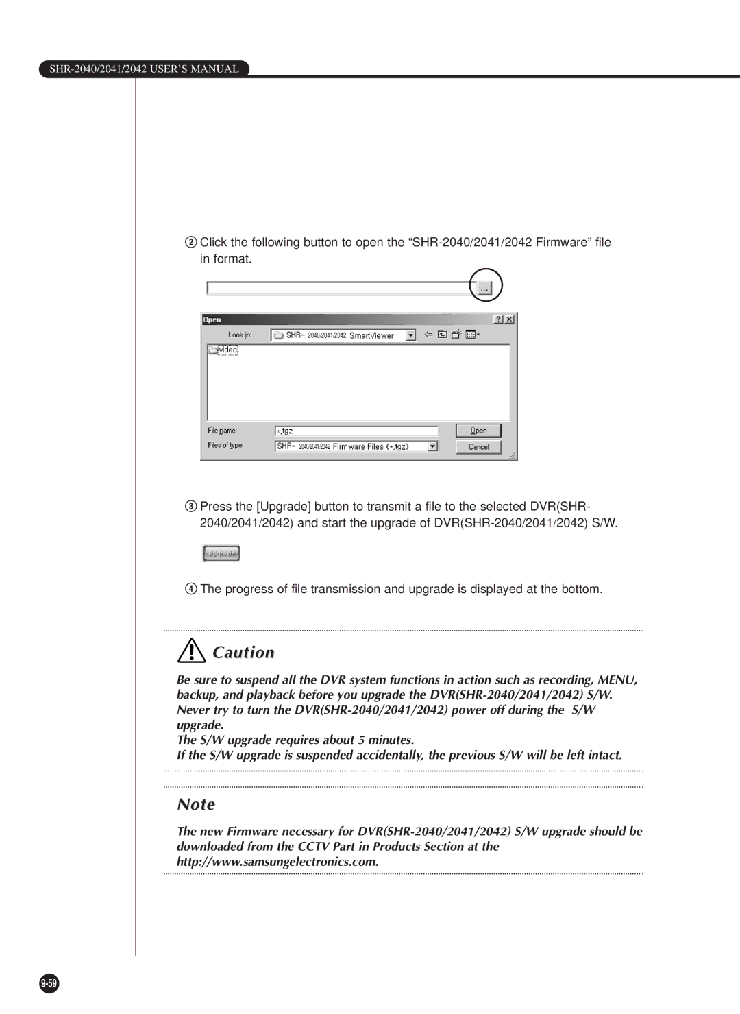 Samsung SHR-2040P/XEC, SHR-2042P, SHR-2040PX manual 2040/2041/2042 