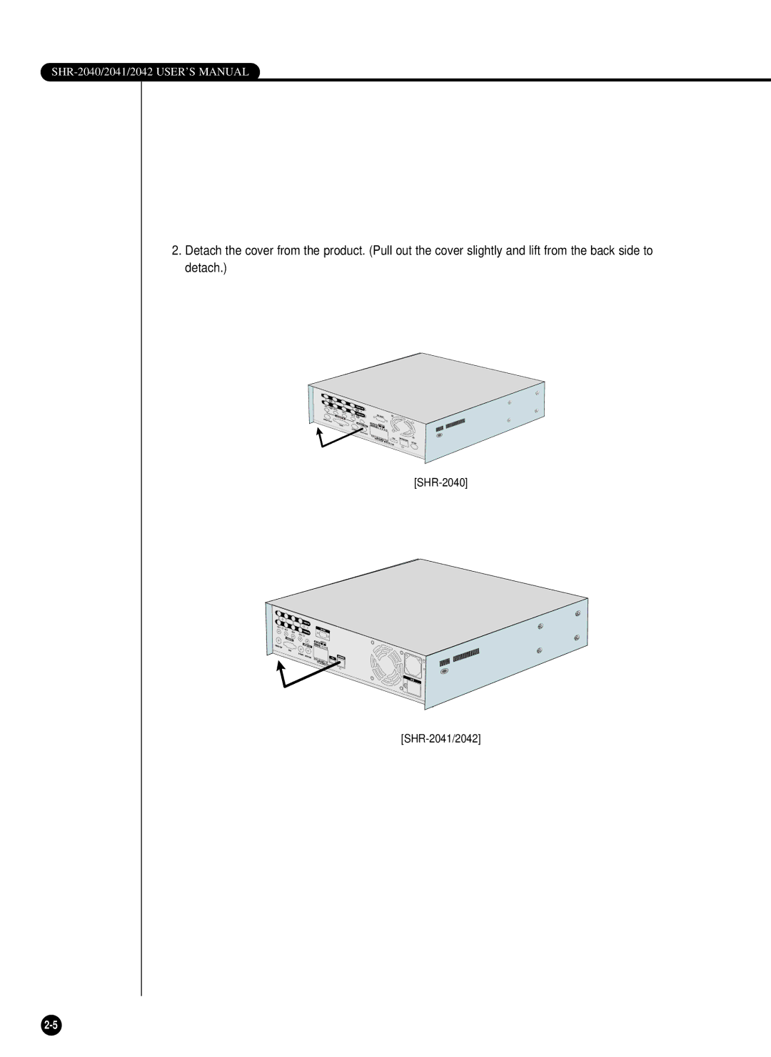 Samsung SHR-2042P, SHR-2040PX, SHR-2040P/XEC manual SHR-2040 SHR-2041/2042 