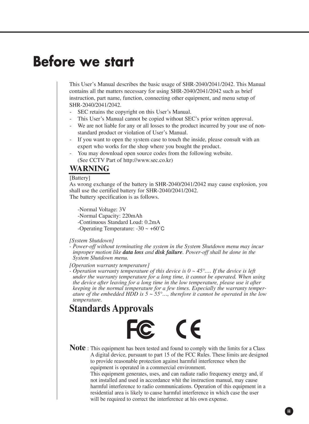 Samsung SHR-2040P/XEC, SHR-2042P, SHR-2040PX manual Before we start, Data loss Disk failure 