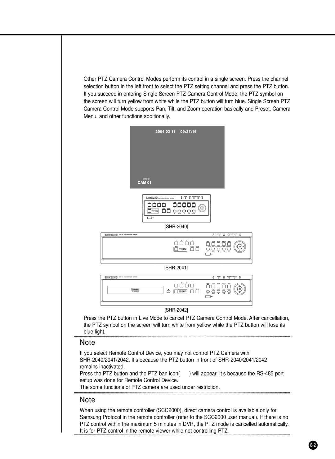 Samsung SHR-2040PX, SHR-2042P, SHR-2040P/XEC manual 