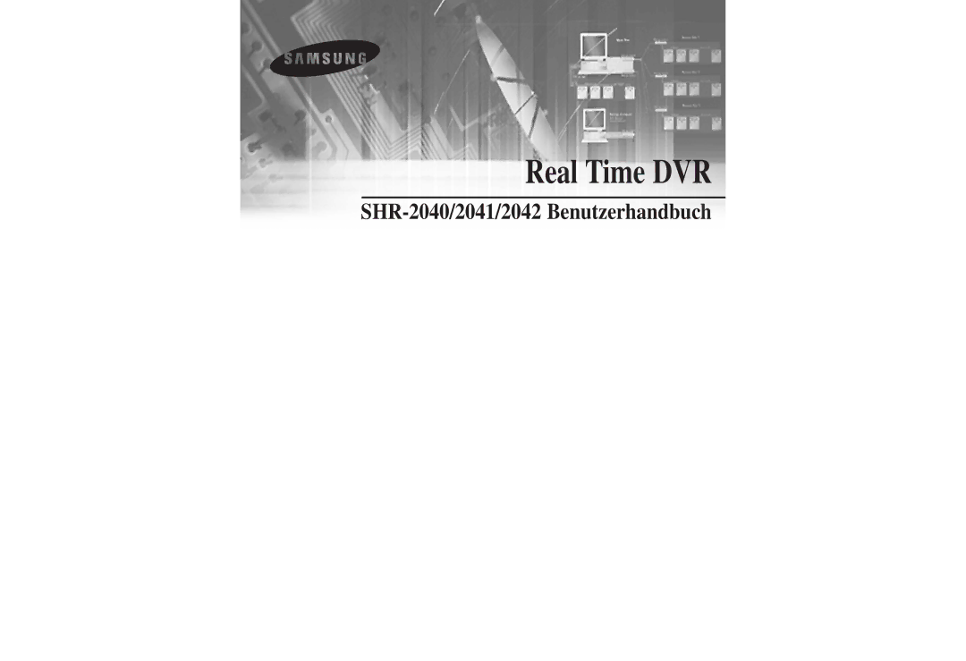 Samsung SHR-2042P, SHR-2040P manual Real Time DVR 