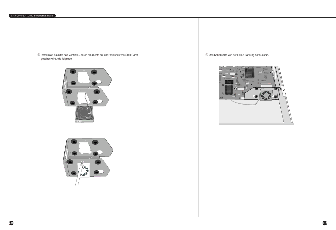 Samsung SHR-2042P, SHR-2040P manual SHR-2040/2041/2042 Benutzerhandbuch 