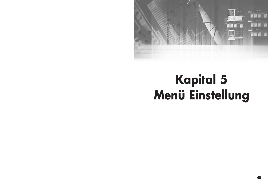 Samsung SHR-2040P, SHR-2042P manual Kapital Menü Einstellung 