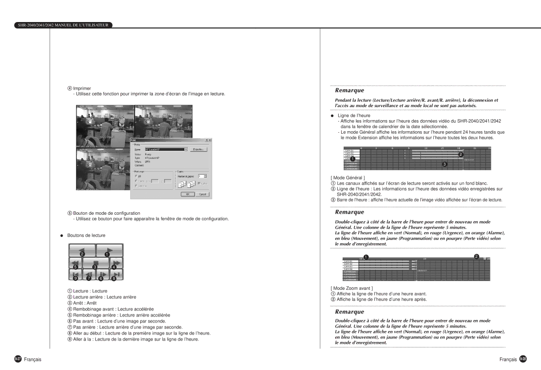 Samsung SHR-2040P manual 27Français 