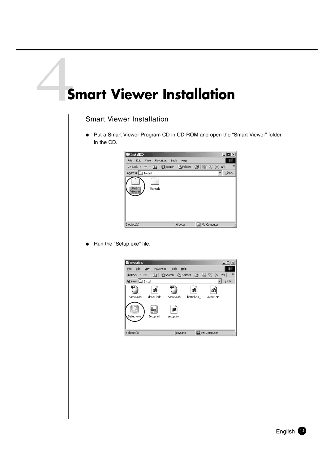 Samsung SHR-2041 user manual 4Smart Viewer Installation 