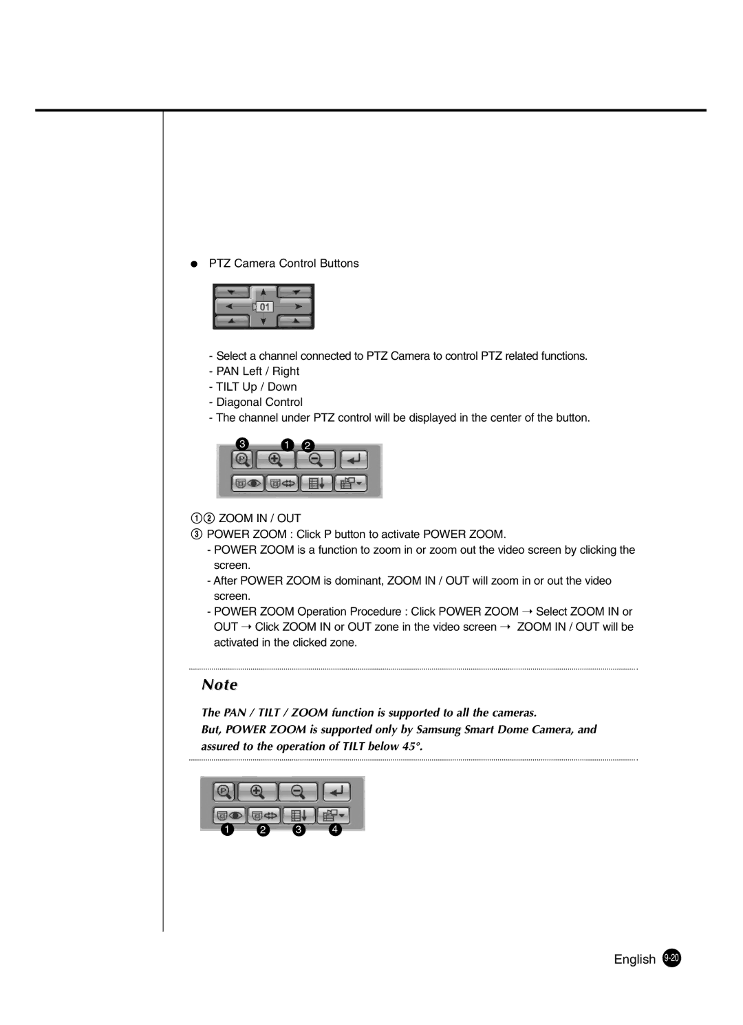 Samsung SHR-2041 user manual @ Zoom in / OUT 