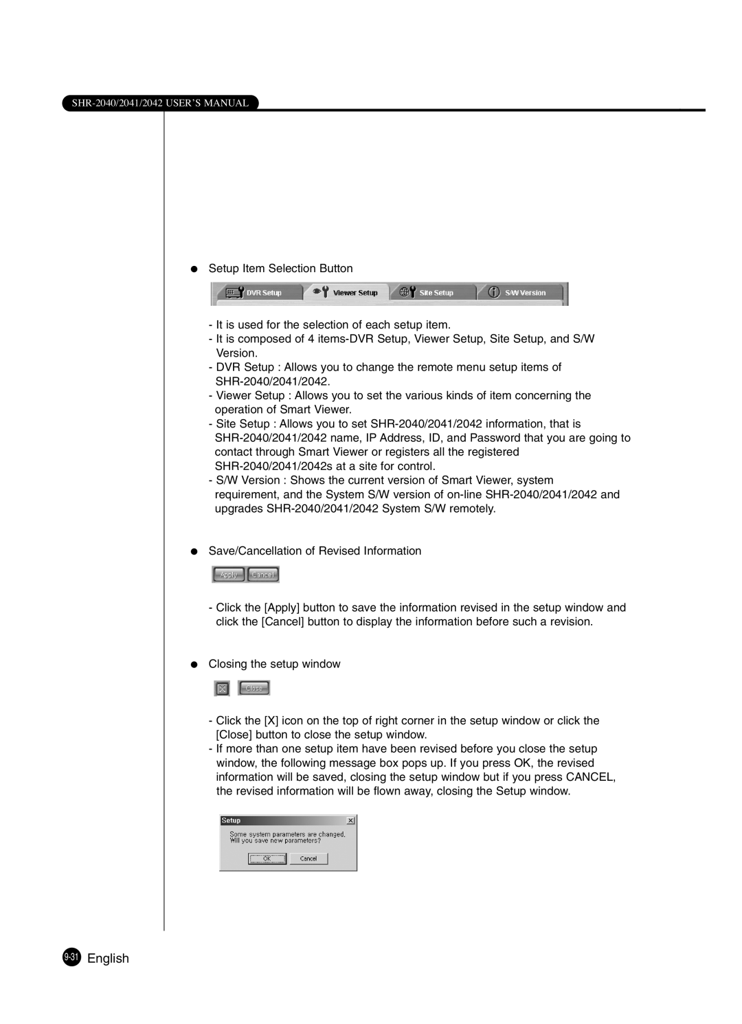 Samsung SHR-2041 user manual 31English 