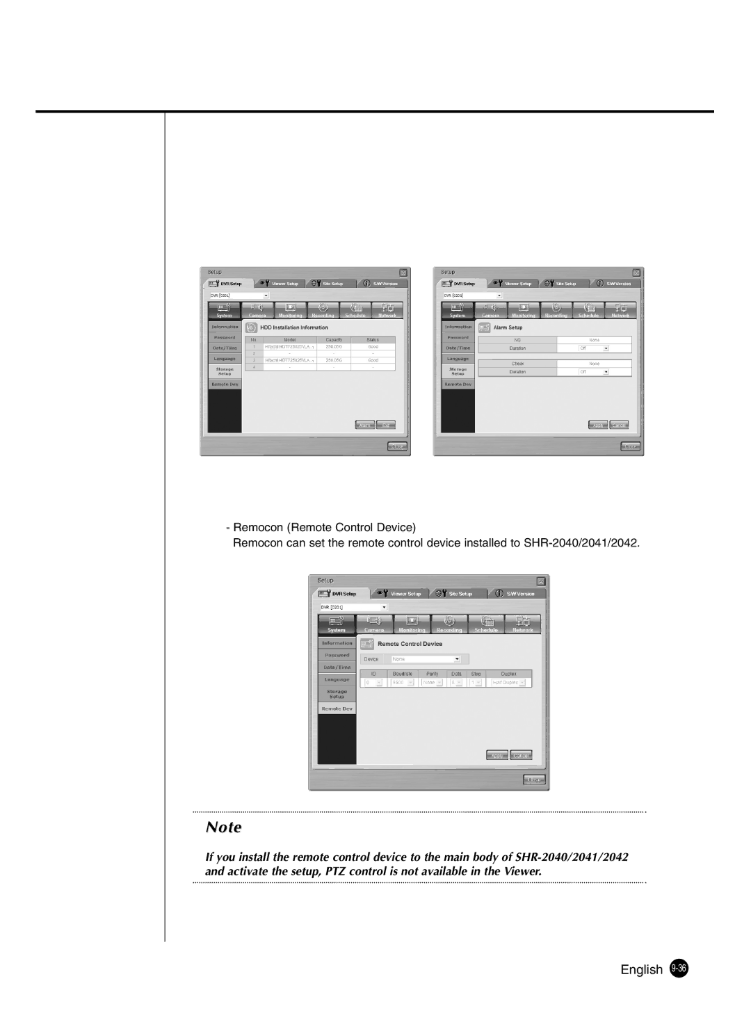 Samsung SHR-2041 user manual English 