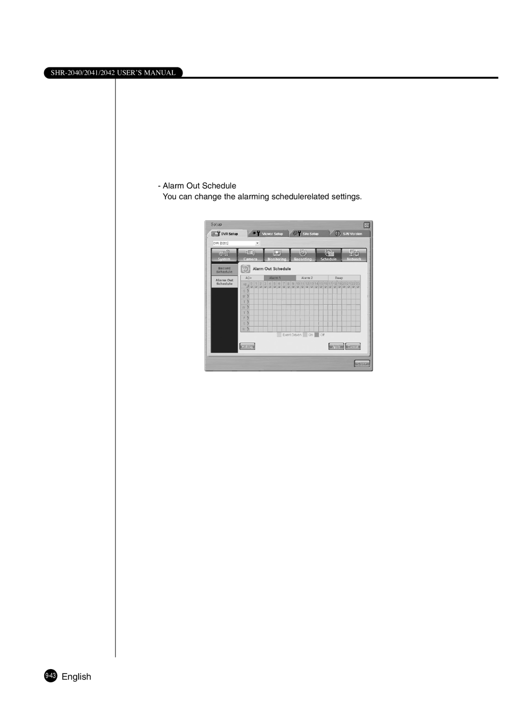 Samsung SHR-2041 user manual 43English 