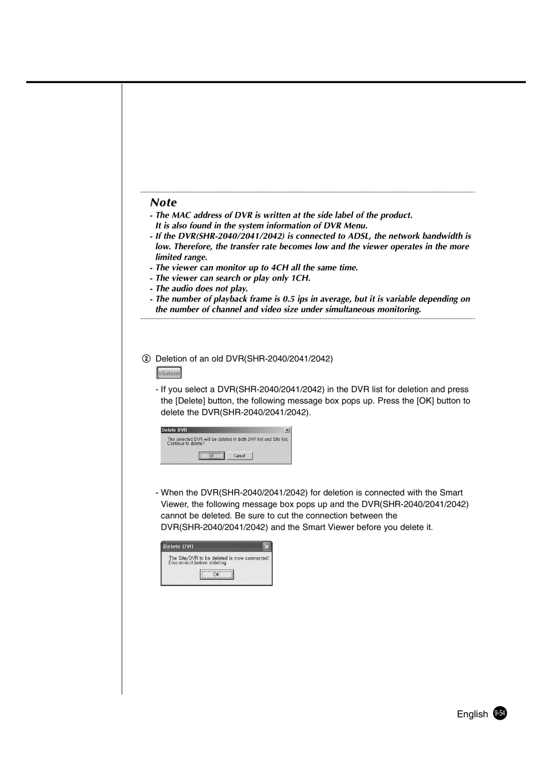 Samsung SHR-2041 user manual English 