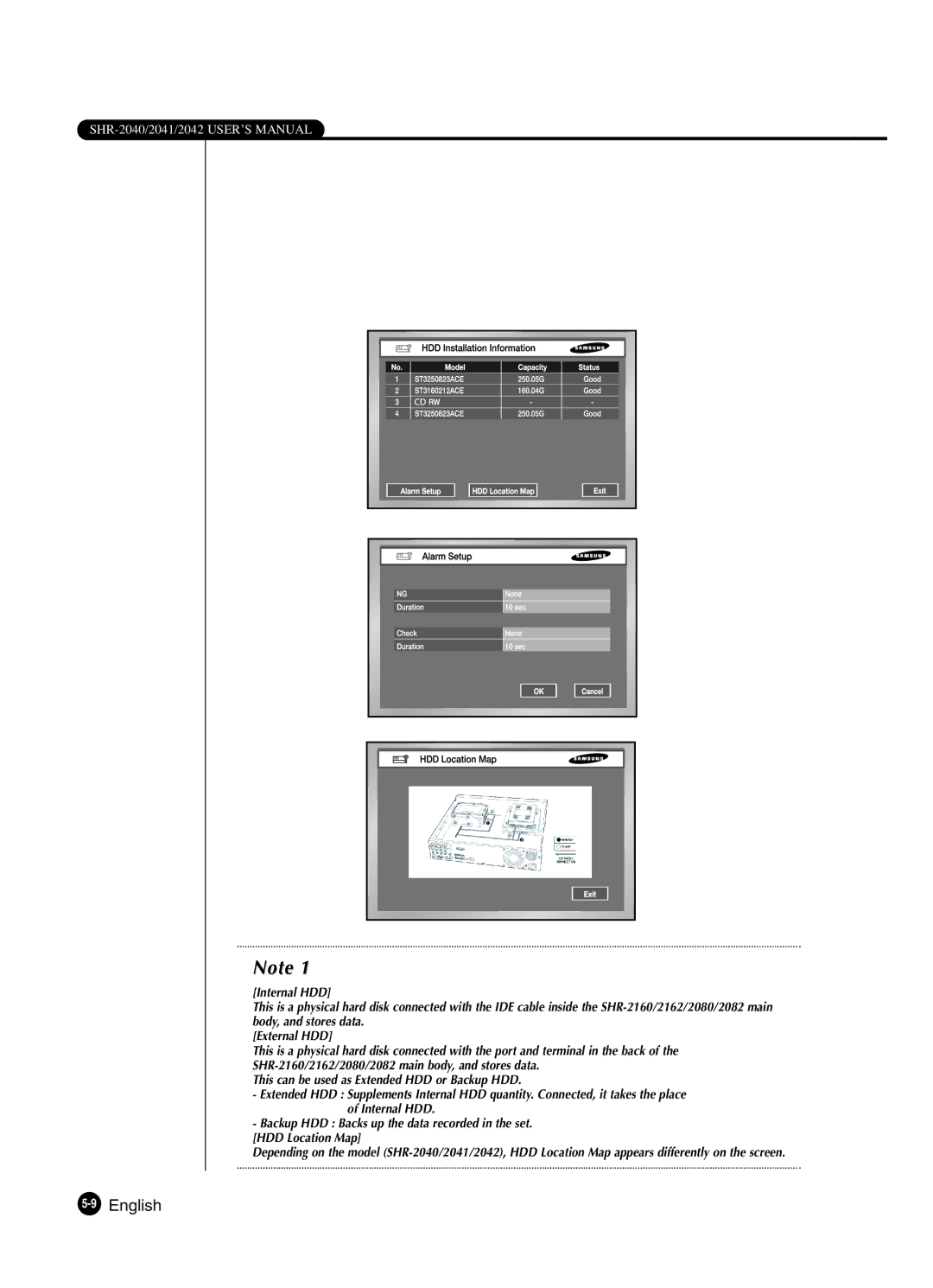 Samsung SHR-2041 user manual 9English 