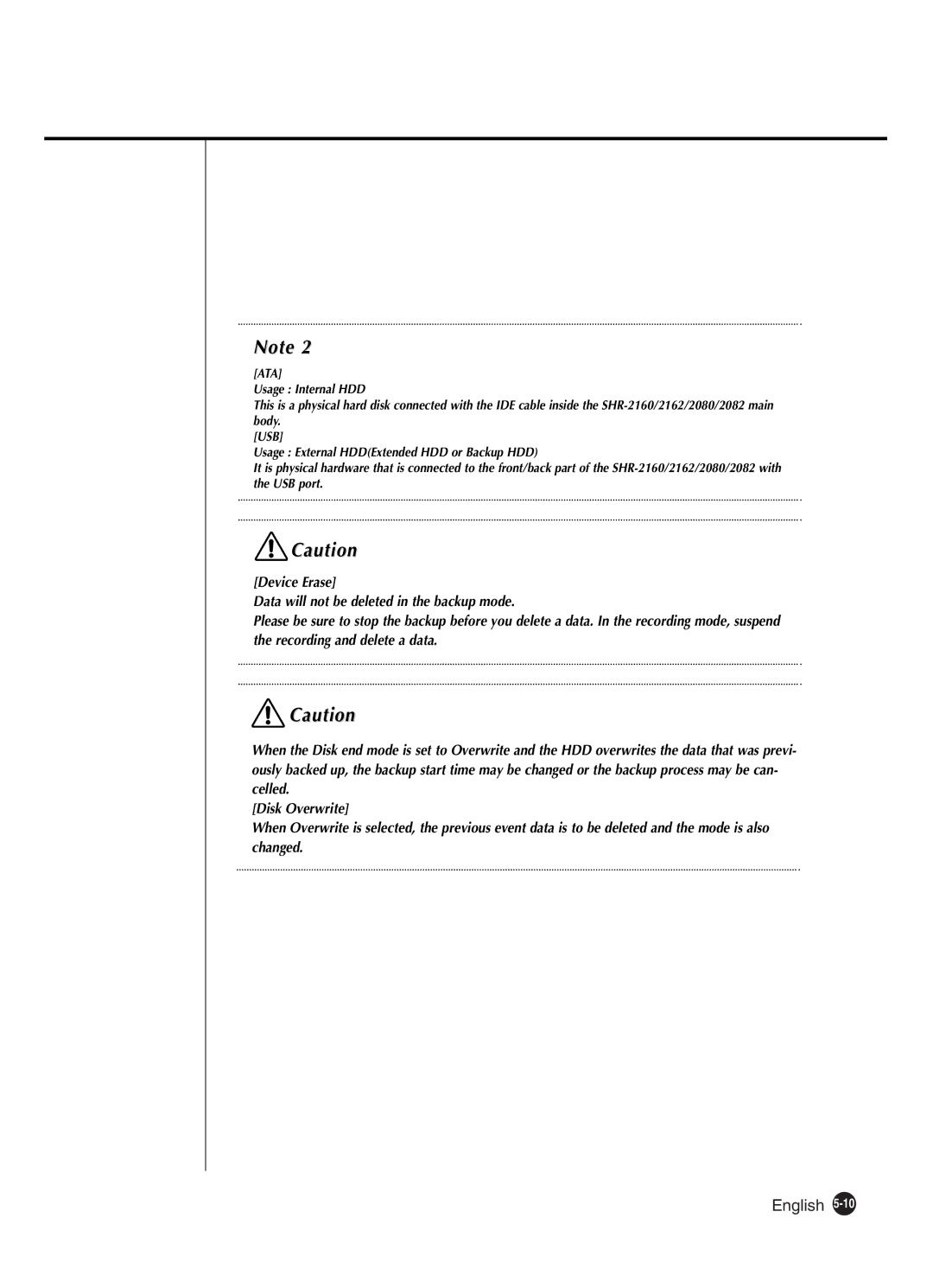 Samsung SHR-2041 user manual Ata 