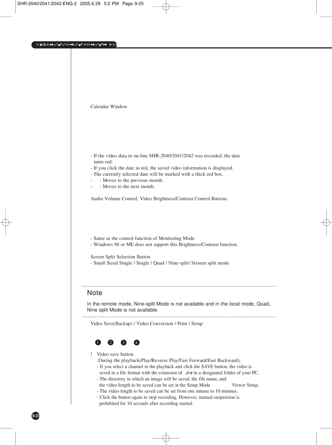 Samsung SHR-2041, SHR-2042 user manual SHR-2040/2041/2042 USER’S Manual 