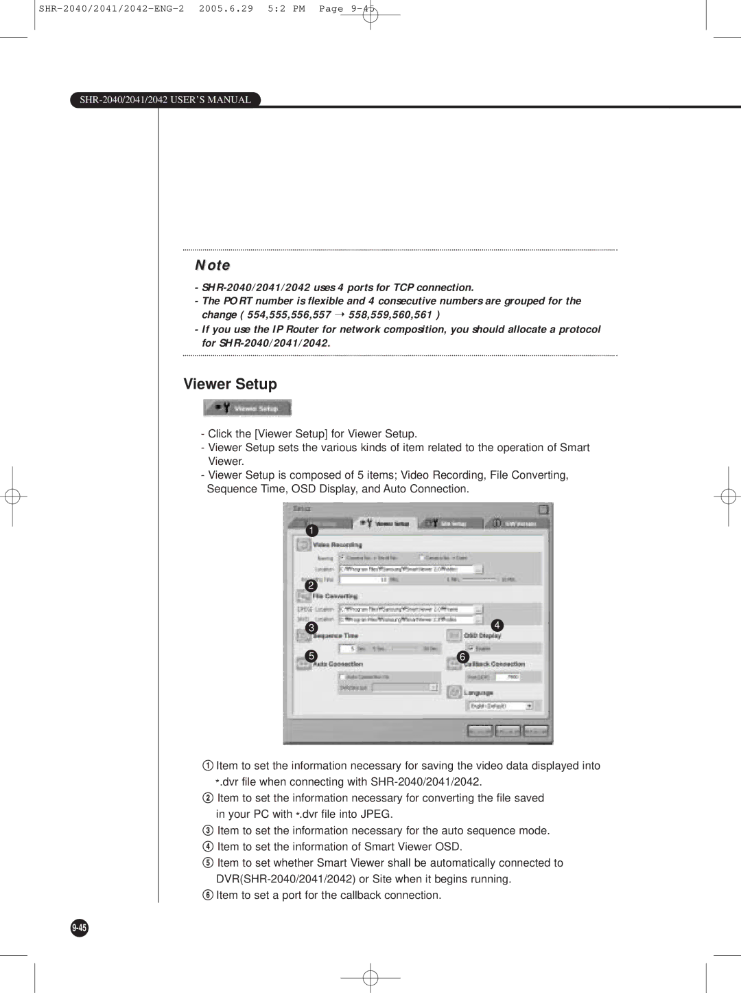 Samsung SHR-2042, SHR-2041, SHR-2040 user manual Viewer Setup 