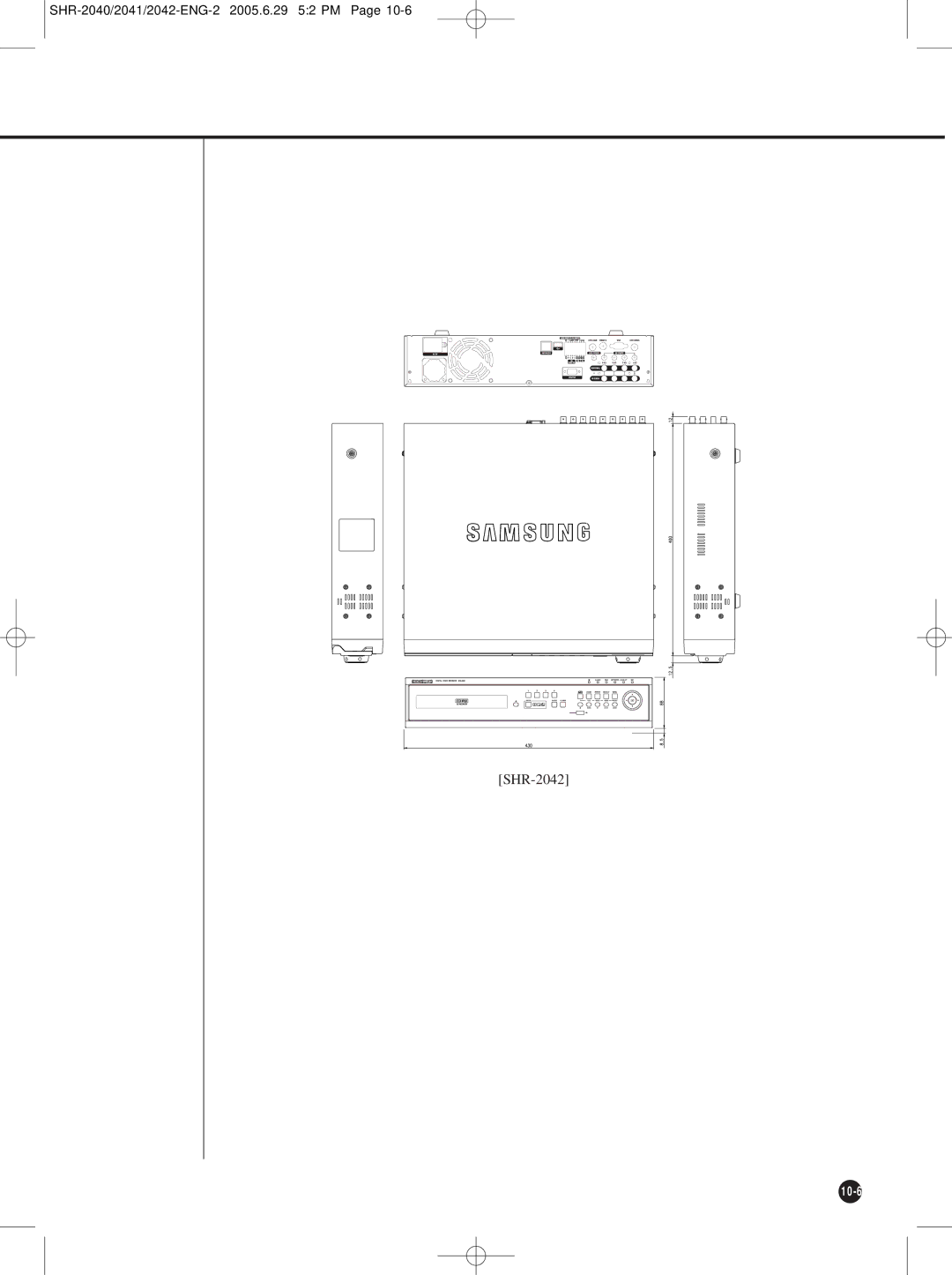 Samsung SHR-2042, SHR-2041, SHR-2040 user manual 