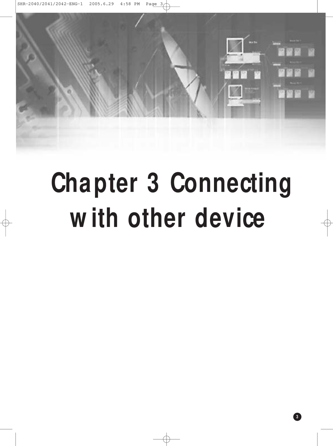 Samsung SHR-2041, SHR-2042, SHR-2040 user manual Connecting with other device 