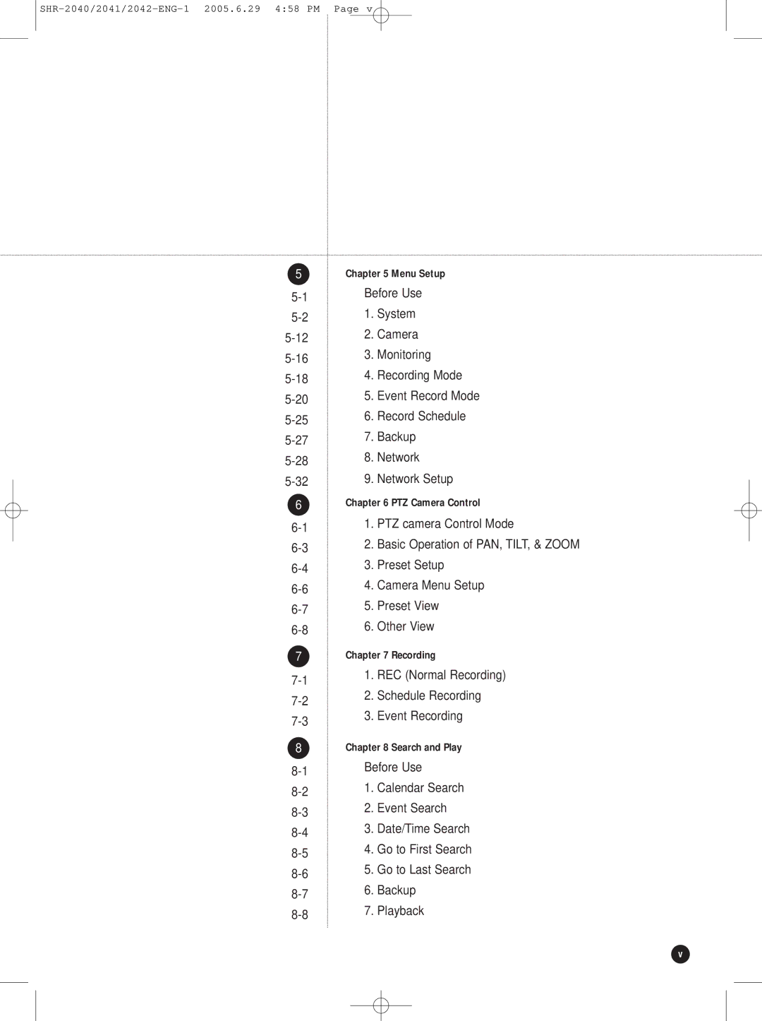 Samsung SHR-2040, SHR-2042, SHR-2041 user manual REC Normal Recording Schedule Recording Event Recording 