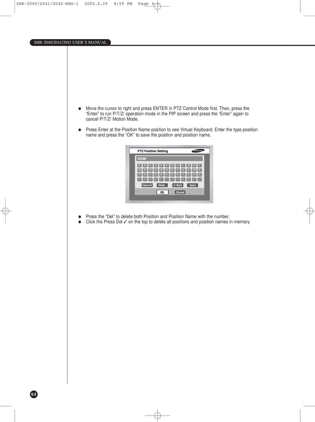 Samsung SHR-2042, SHR-2041 user manual SHR-2040/2041/2042 USER’S Manual 