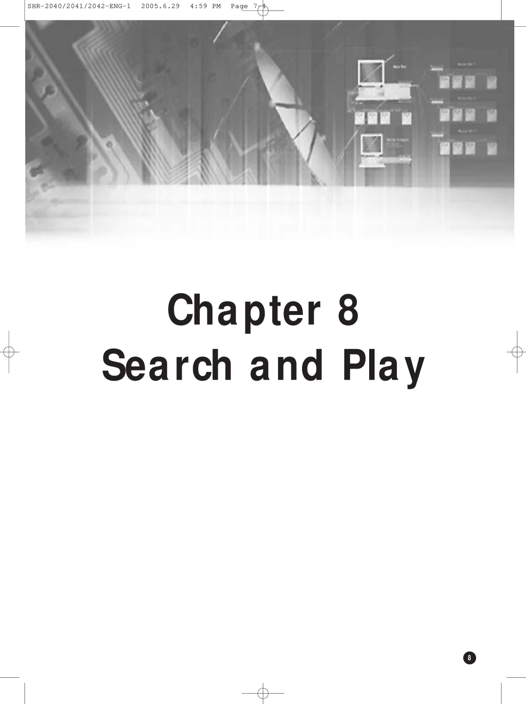 Samsung SHR-2042, SHR-2041, SHR-2040 user manual Chapter Search and Play 