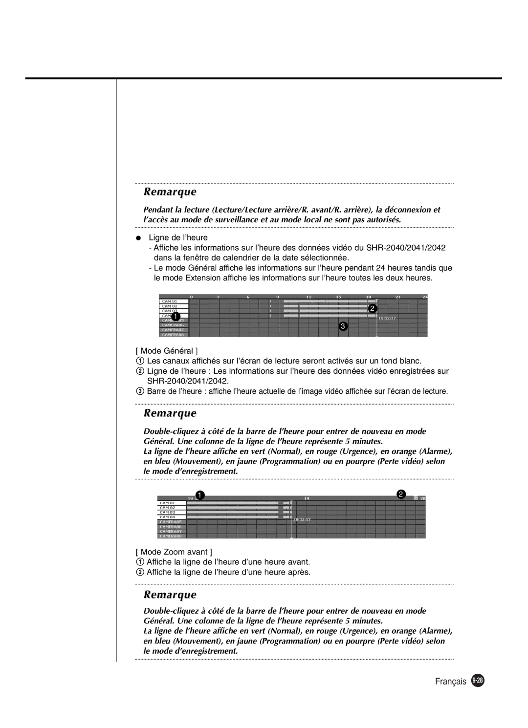 Samsung SHR-2040P250, SHR-2042P250 manual Remarque 