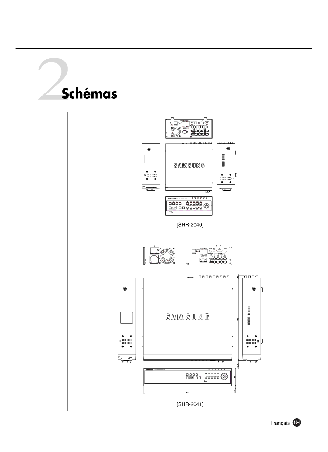 Samsung SHR-2042P250, SHR-2040P250 manual 2Schémas 