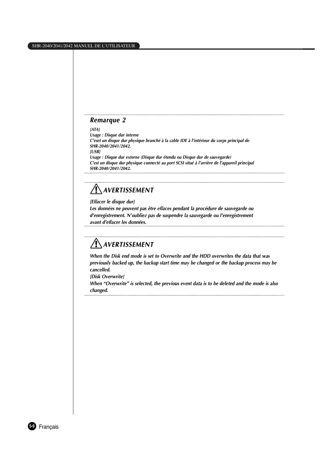 Samsung SHR-2042P250, SHR-2040P250 manual Ata 