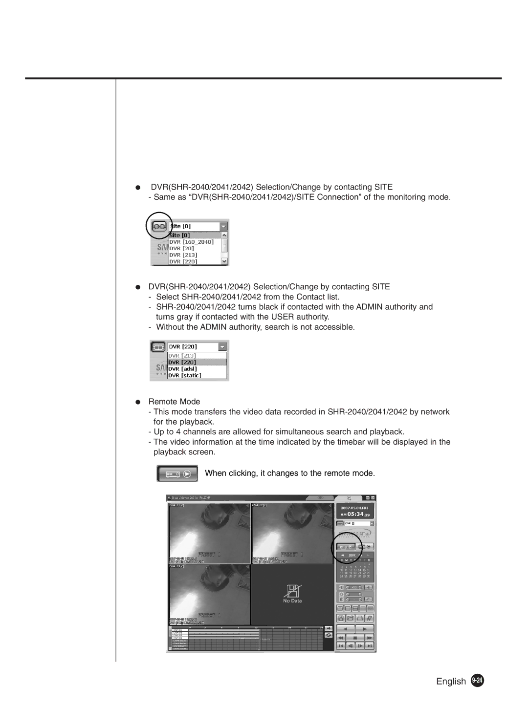 Samsung SHR-2040P250, SHR-2042P250 manual English 