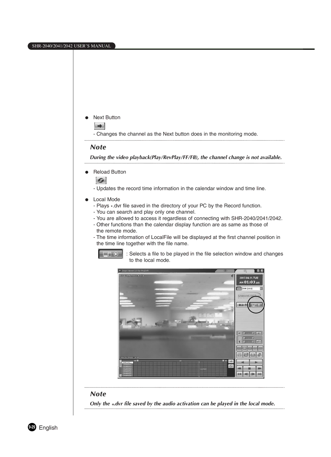 Samsung SHR-2042P250, SHR-2040P250 manual 29English 