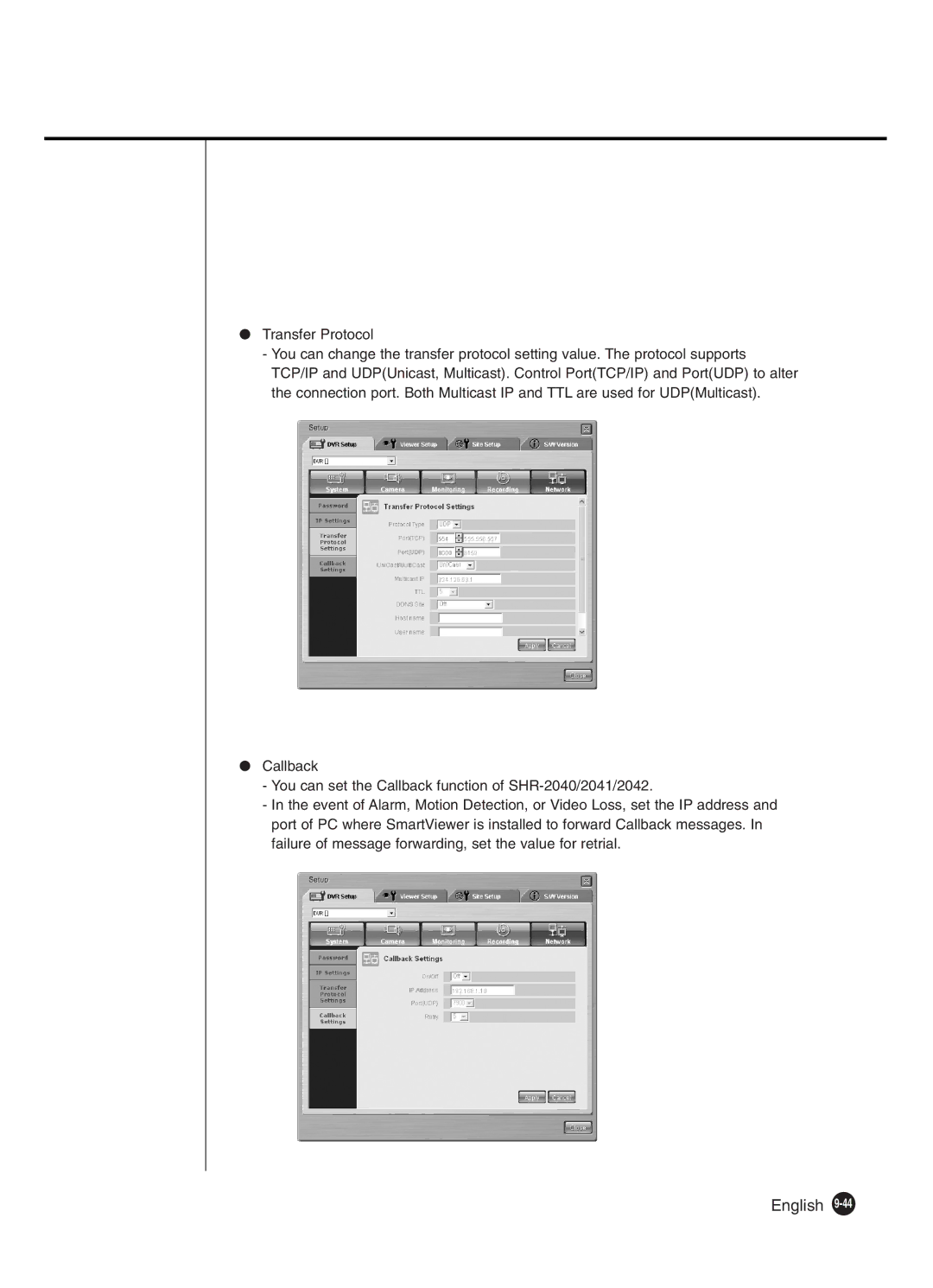 Samsung SHR-2040P250, SHR-2042P250 manual English 