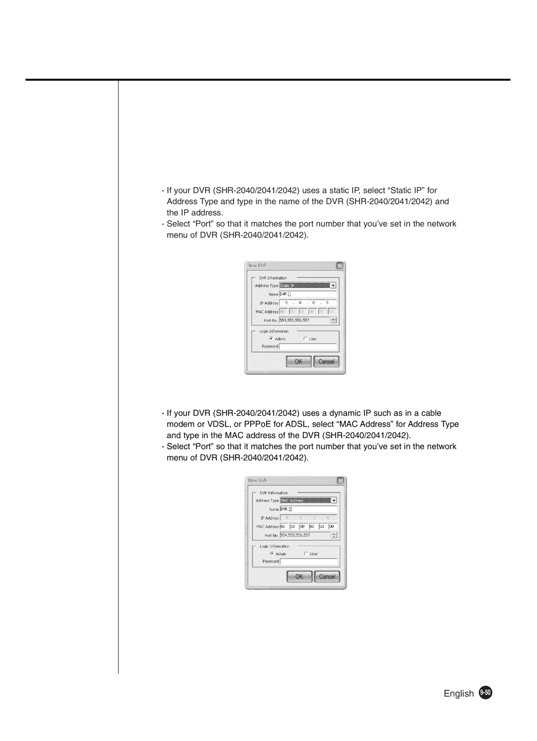 Samsung SHR-2042P250, SHR-2040P250 manual English 